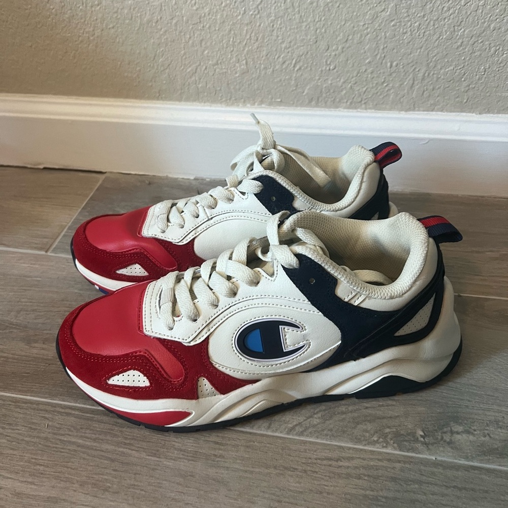Champion Red and White Retro Sneakers